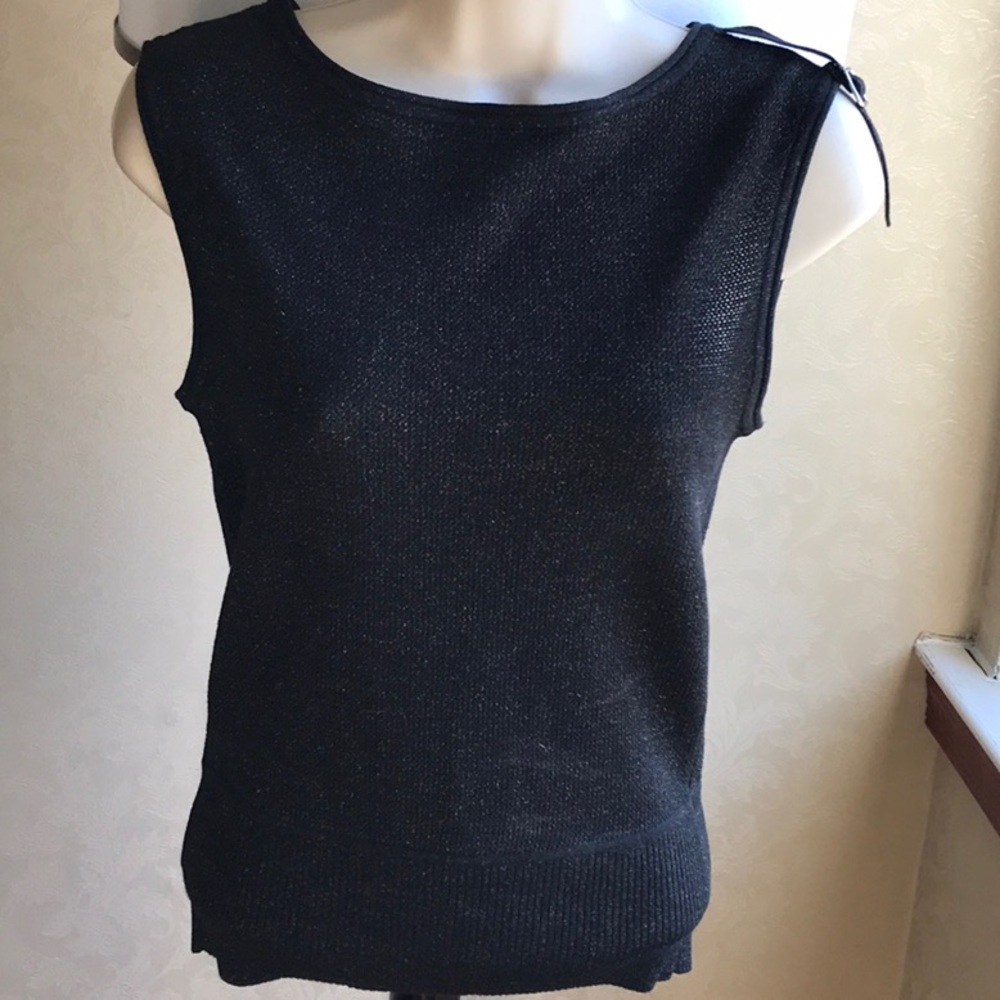 Black Top with Gold Sparkles